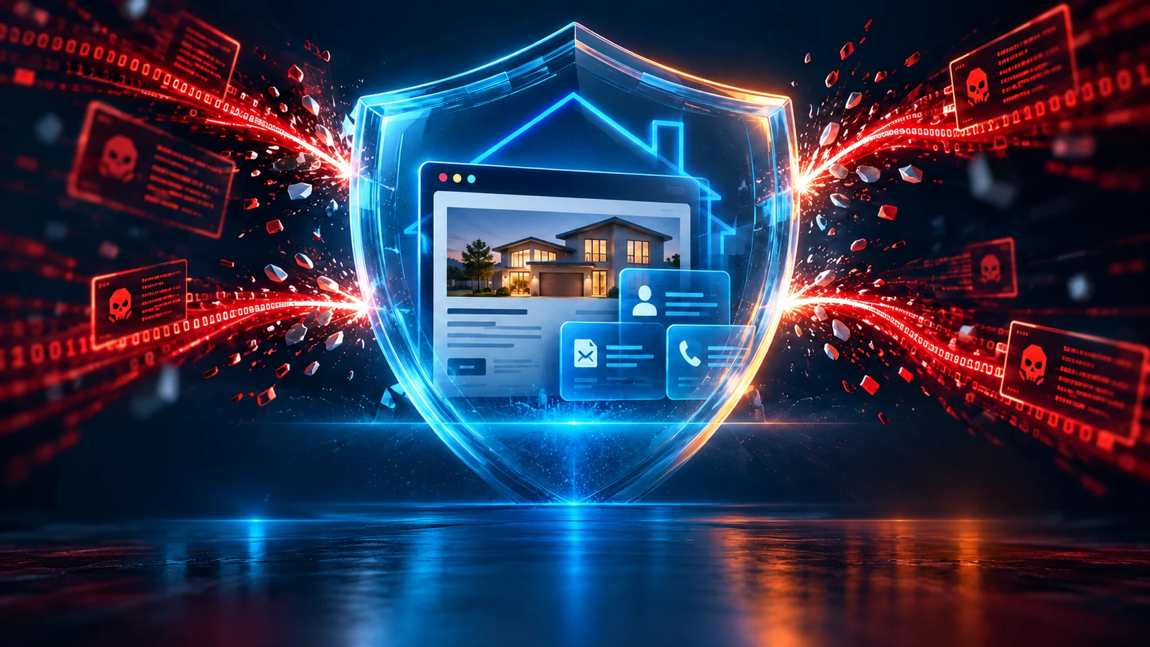 Glass Shield Protecting A Connected Website