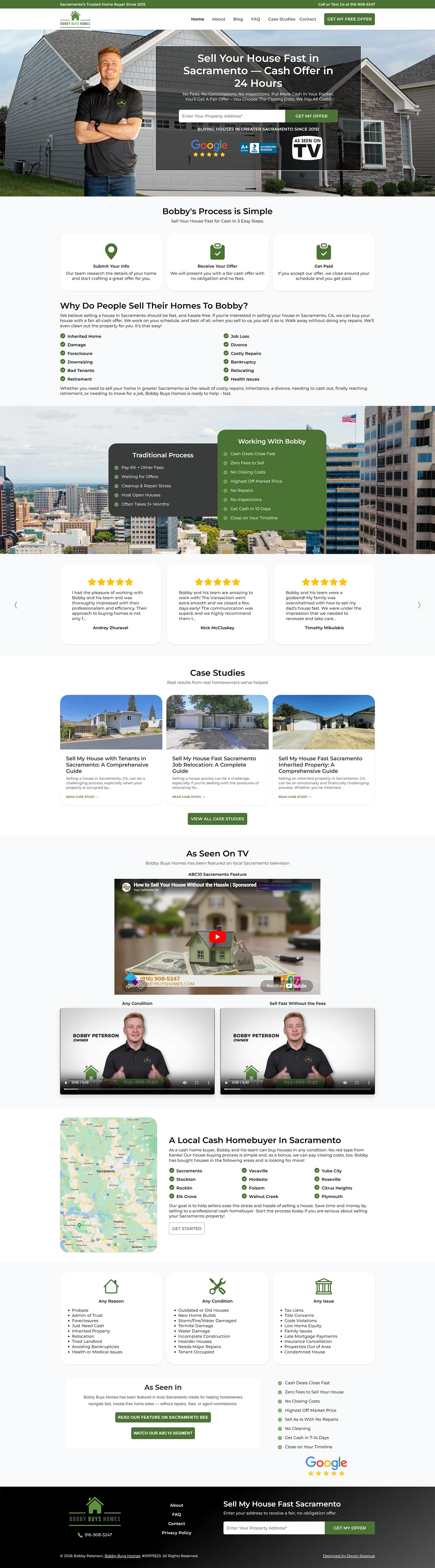 Bobby Buys Homes full website screencap