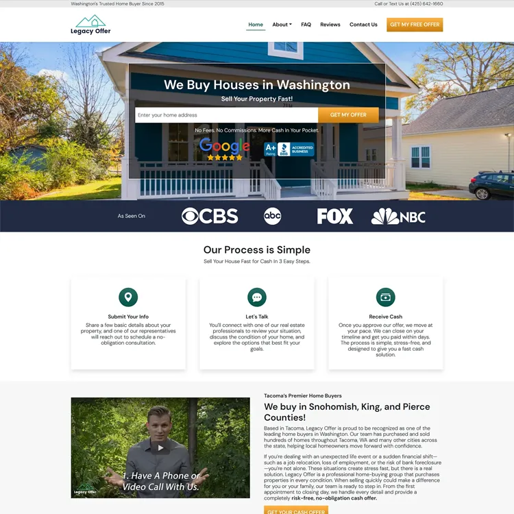 Legacy Offer Website Preview Scroll Thumbnail