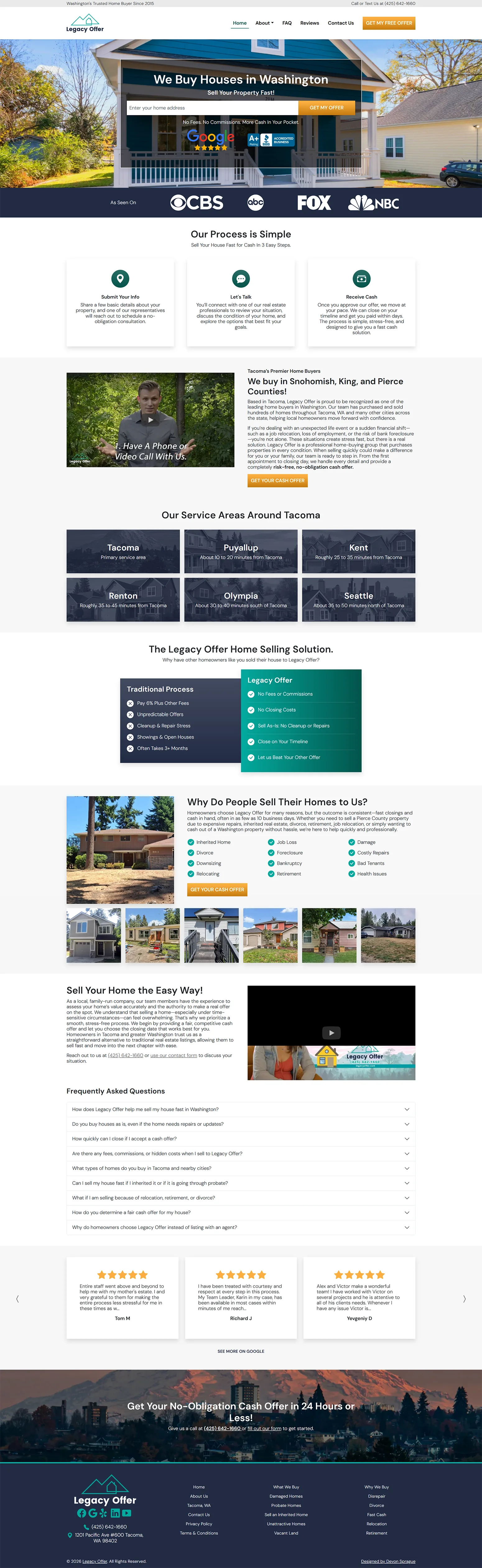 Legacy Offer full website screencap