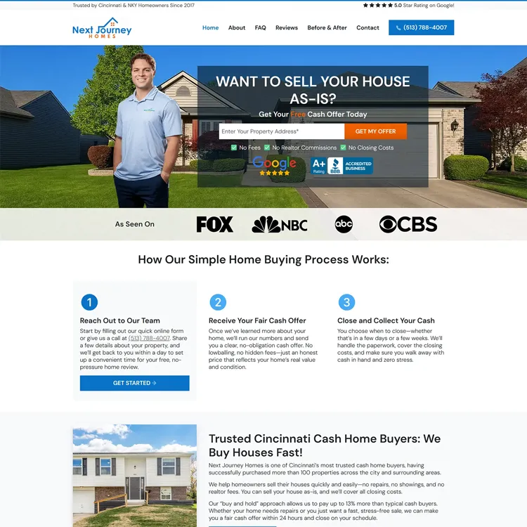 Next Journey Homes Website Preview Scroll Thumbnail