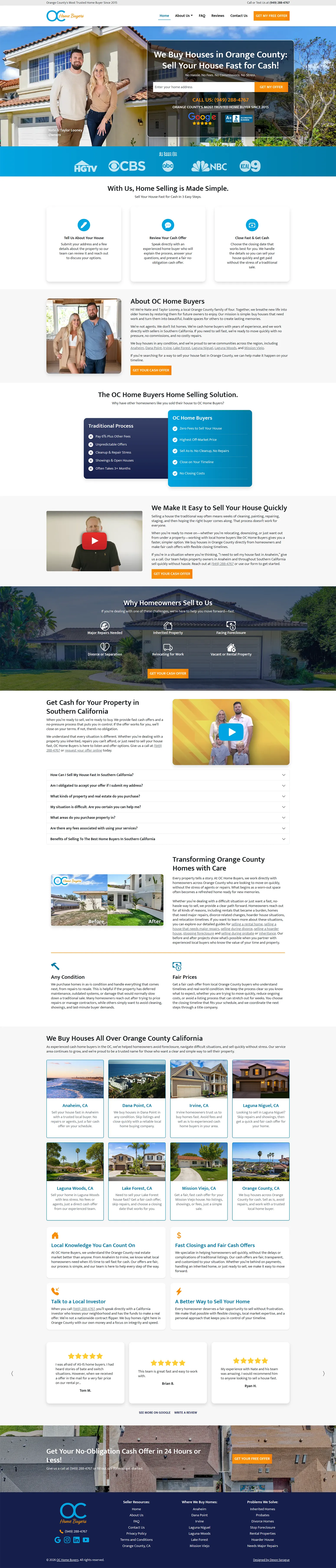 OC Home Buyers full website screencap