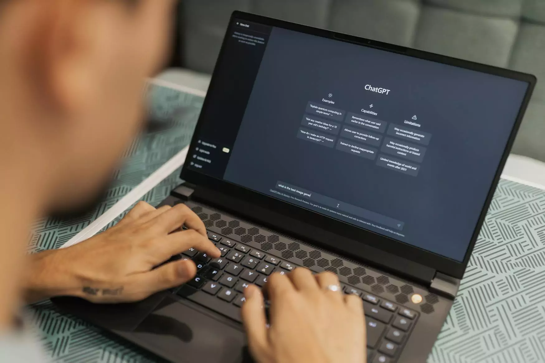 Person Using Chatgpt