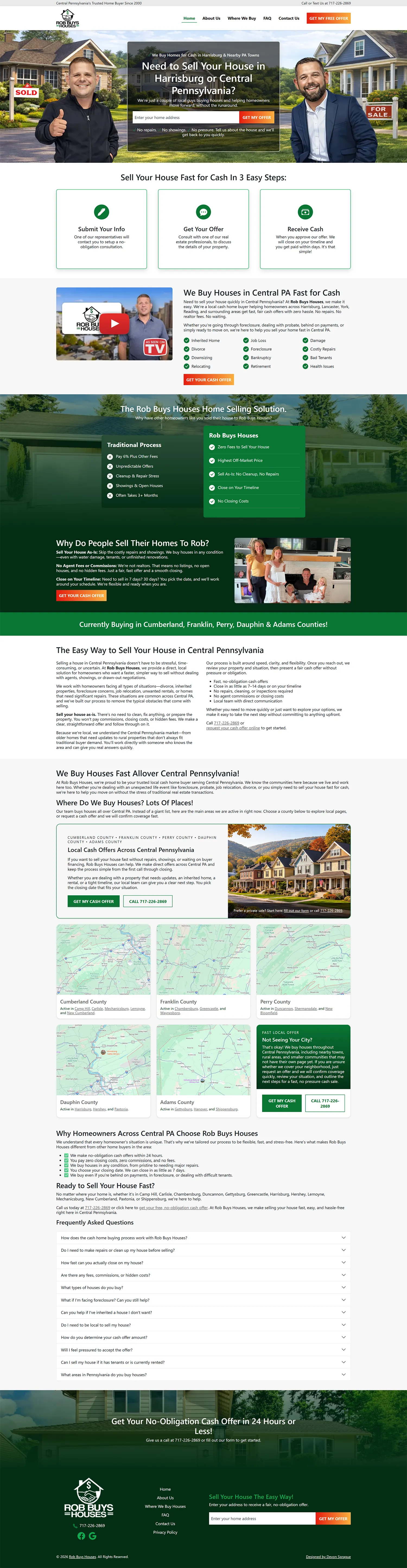 Rob Buys Houses full website screencap