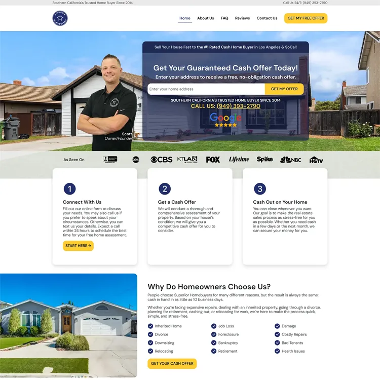 Superior Homebuyers Website Preview Scroll Thumbnail