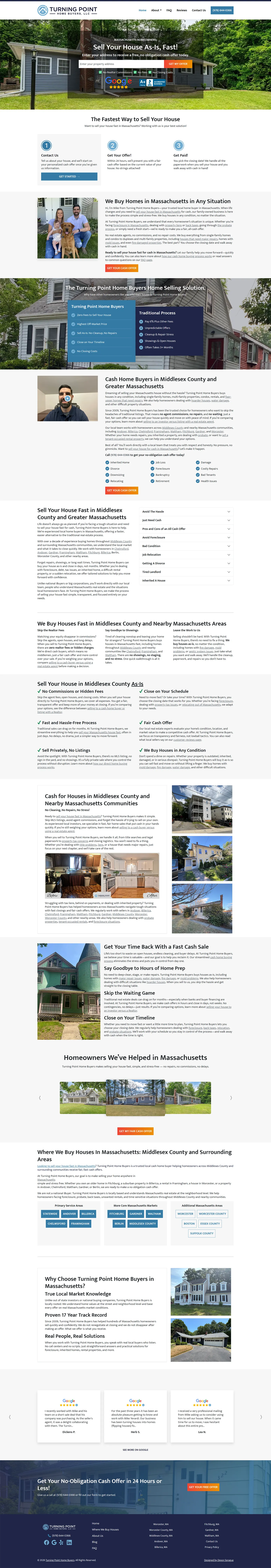 Turning Point Home Buyers full website screencap