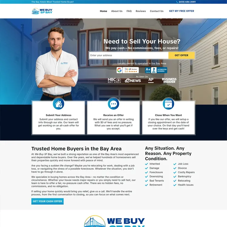 We Buy Sf Bay Website Preview Scroll Thumbnail