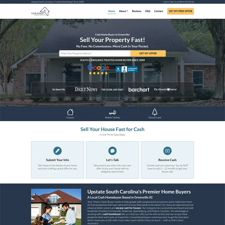 Your Choice Home Buyers Website Preview Scroll Thumbnail