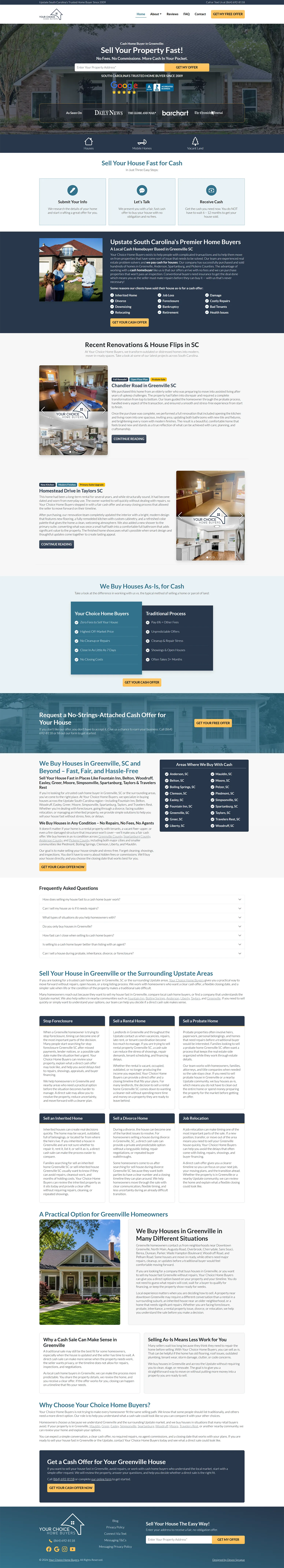 Your Choice Home Buyers full website screencap